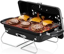 Portable Charcoal Grill For Camping - Small Camping Charcoal Grills, Tabletop Outdoor Grill, Mini Portable Grill, Table Top Portable Grill, Barbecue Grill, Tailgate BBQ Pit Grill Charcoal